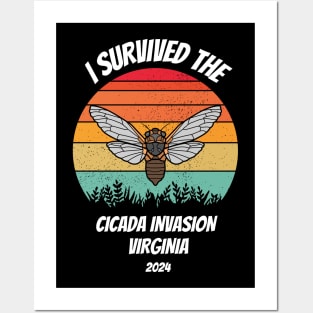 I survived the cicada invasion Virginia 2024 Posters and Art